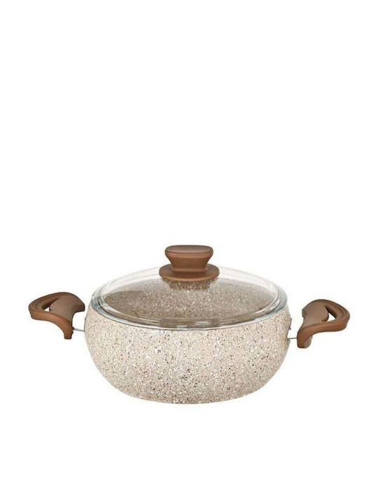 SteweHome Aluminum Pots Set with Stone Coating 6 Pieces