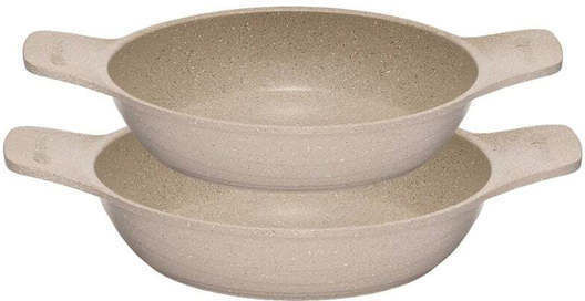 SteweHome Crucible Cookware Σετ Τηγάνια από Μαντέμι 2 τεμάχια