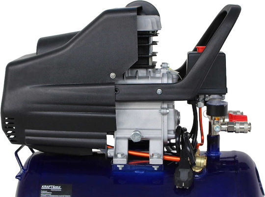 Kraft & Dele Еднофазен Компресор за Въздух с Мощност 3.8hp и Резервоар 24l