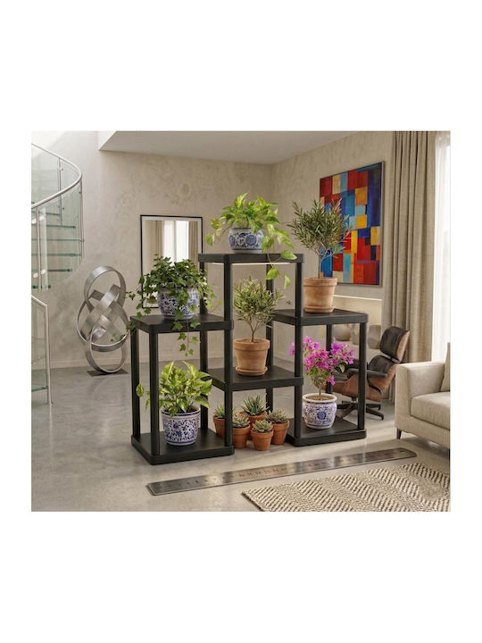 Ράφι Τοίχου Sakura Black 62x50x18εκ.