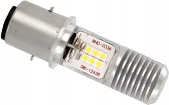 M-Tech Lamps Car BA20D / S2 LED 6000K Cold White 12V 12W 1pcs