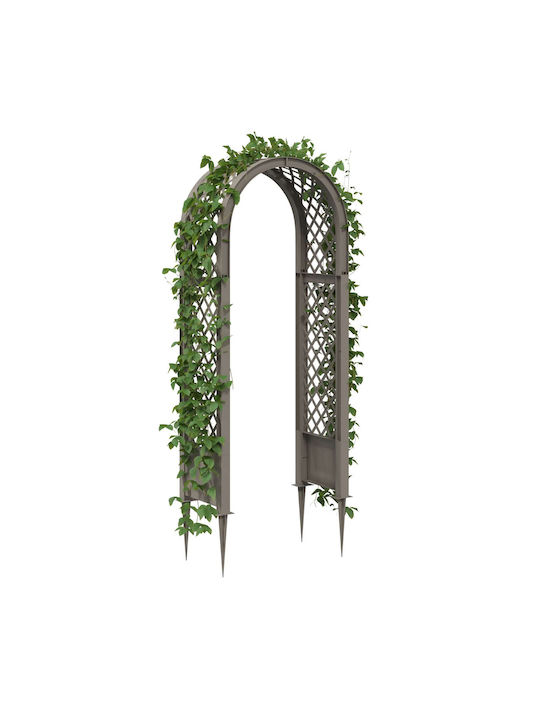 Vidaxl Rose Arch Spikes Grey 97 x 43 x 218 cm PP