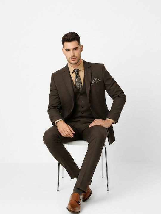 Men's Groom's Suit with Vest with Slim Fit Bro