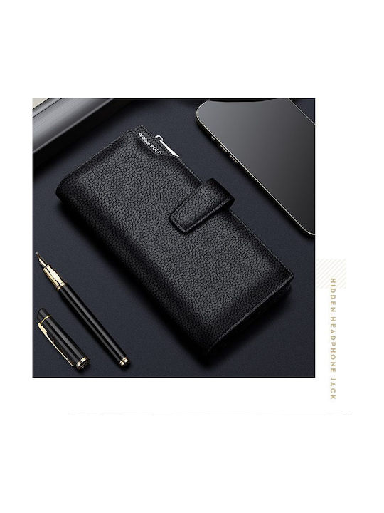 Leder Herrenbrieftasche Schwarz