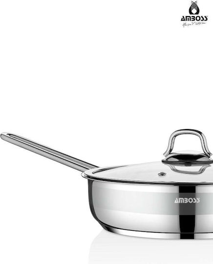 SteweHome Doppelt Rostfreier Stahl Pfanne mit Deckel 22cm