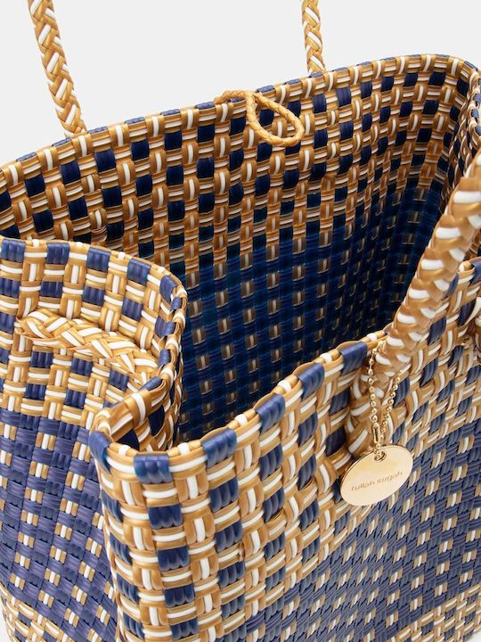 Fullah Sugah Geantă De Plajă Din Wicker Albastră
