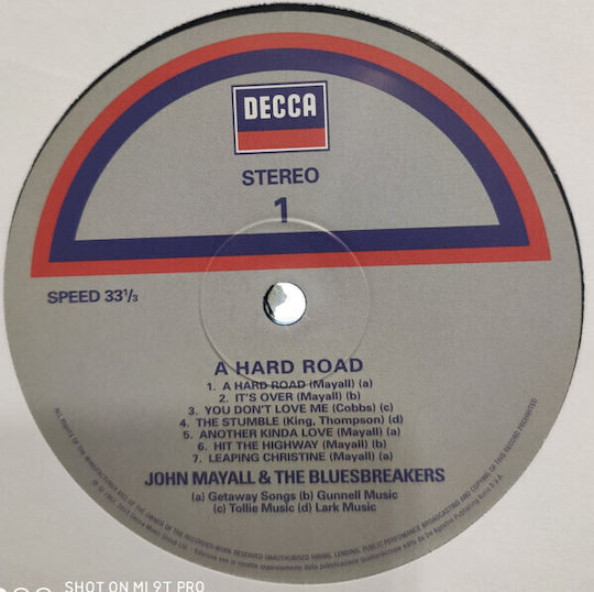 John Mayall Bluesbreakers* A Hard Road Vinyl