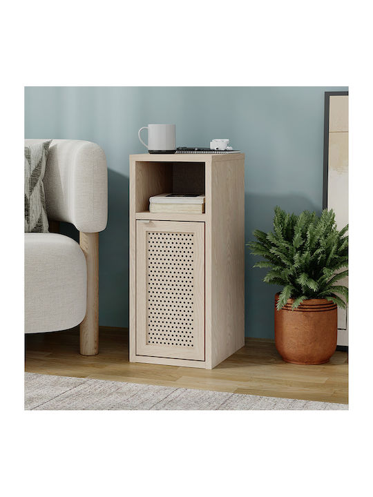 Bedside Table Inca Wooden Beige 25.2x32x60cm