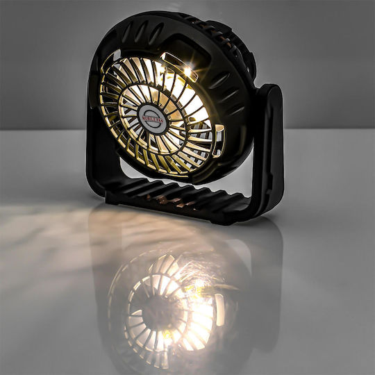 Fan Electric / USB with Water and Lighting and Power Bank 6W Black
