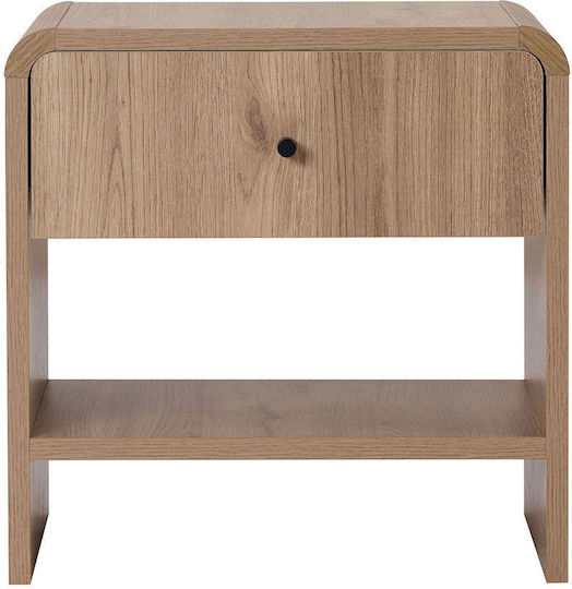 Bedside Table Parila Wooden Brown 45x45x40cm