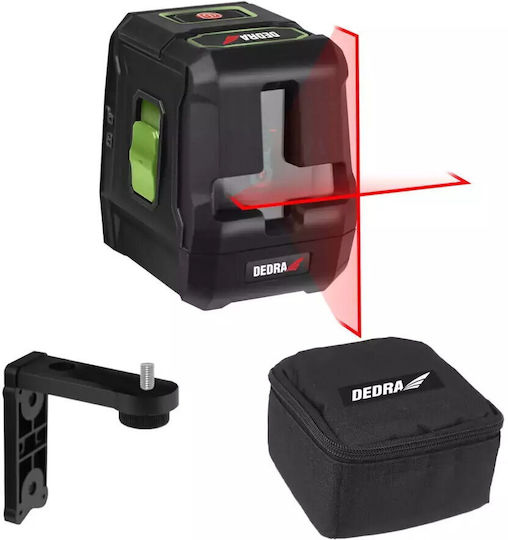 Dedra Αυτορυθμιζόμενο Γραμμικό Αλφάδι Laser Κόκκινης Δέσμης 1.5V με Εύρος Εργασίας 20m