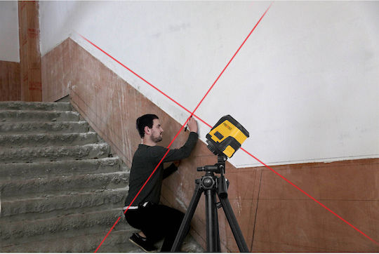 Prexiso Αυτορυθμιζόμενο Γραμμικό Αλφάδι Laser Κόκκινης Δέσμης με Εύρος Εργασίας 10m