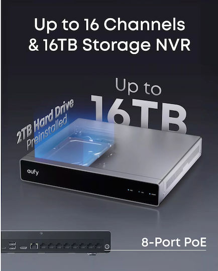 Eufy S4 Καταγραφικό NVR 8 Καναλιών