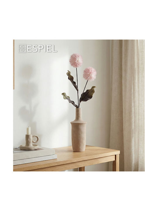 Espiel Set Decorative Ceramic Beige Vases 14x14xH33cm 2 Pieces