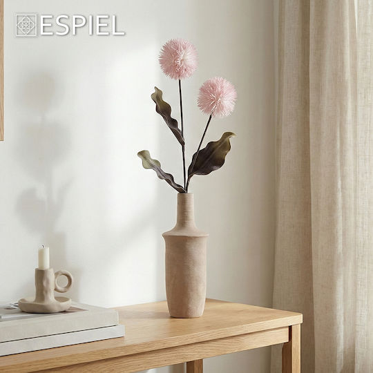 Espiel Set Of Beige Ceramic Vases 14x14xH33cm 2 Pieces
