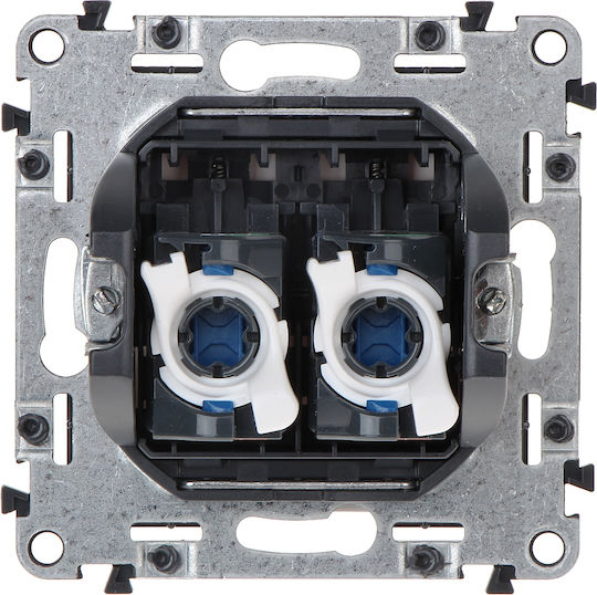 Legrand Valena Life Διπλή Πρίζα Δικτύου RJ45 με Πλαίσιο Τύπου Cat5 σε Λευκό Χρώμα 753141