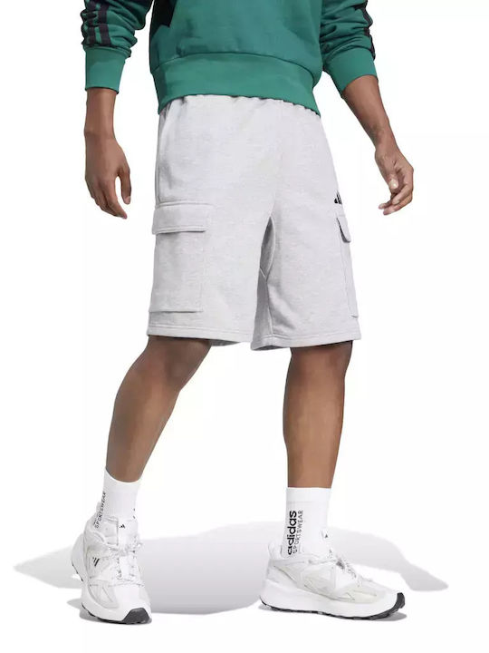 adidas Essentials Feel Cozy French Terry Cargo Ανδρική Βερμούδα Γκρι
