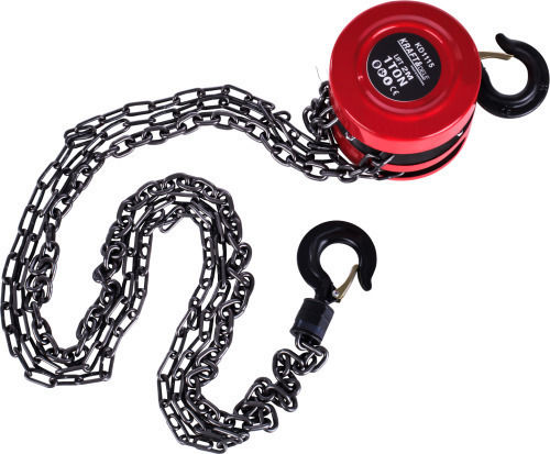 Kraft & Dele Chain Hoist 1T with Chain 2.5 m for Weight Load up to 1t Red