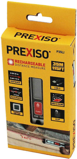 Prexiso Μέτρο Laser P35LI με Εύρος Μέτρησης 0.3m-35m