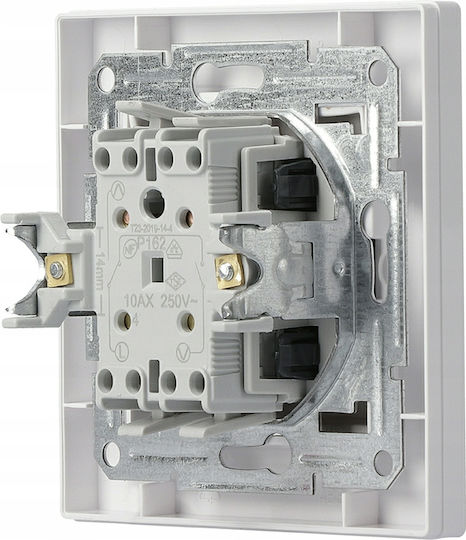 Schneider Electric Asfora Recessed Wall Switch Rolling Shutters Two-Way with Frame White