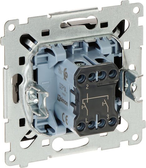 Kontakt-Simon Waterproof Recessed Double Wall Switch Without Frame Black