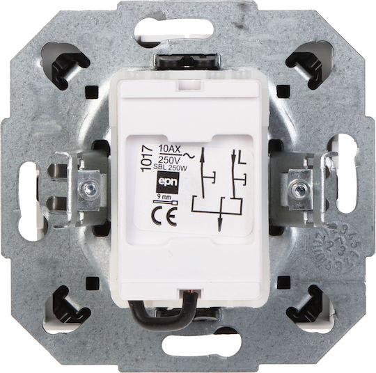 Elektro Plast Recessed Wall Switch for Rolling Shutters White