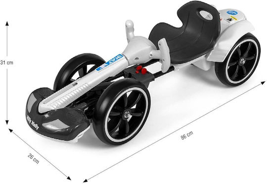 Bolt Go Kart Μονοθέσιο με Τηλεκοντρόλ Λευκό για 3+ Ετών