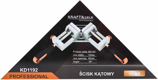 Kraft & Dele KD1192 Σφιγκτήρας Γωνιών με Μέγιστο Άνοιγμα 65mm