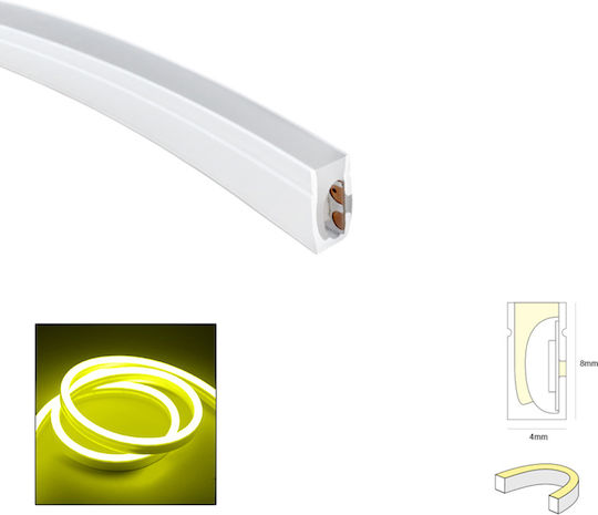 Wasserfester LED-Streifen 24V Gelbes Licht 1m Neon-Flex