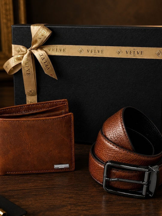 Herrenbrieftasche Braun Set