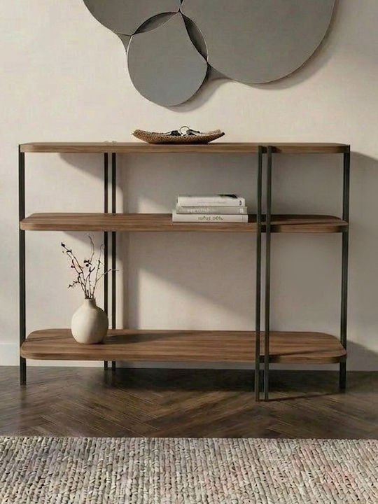 Notus Console Table from Wood & Walnut Metal L92xW34.5xH75cm