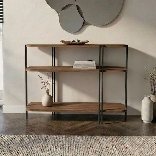 Notus Console Table from Wood & Walnut Metal L92xW34.5xH75cm