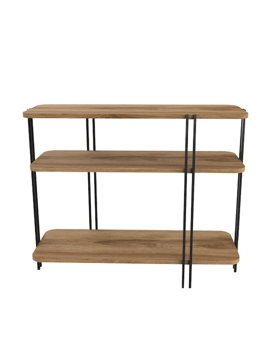 Notus Console Table from Wood & Walnut Metal L92xW34.5xH75cm
