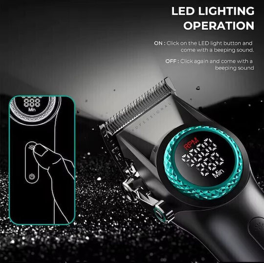 VGR Stepless Pro 3in1 Professional Rechargeable Hair Clipper Set Blue V-977
