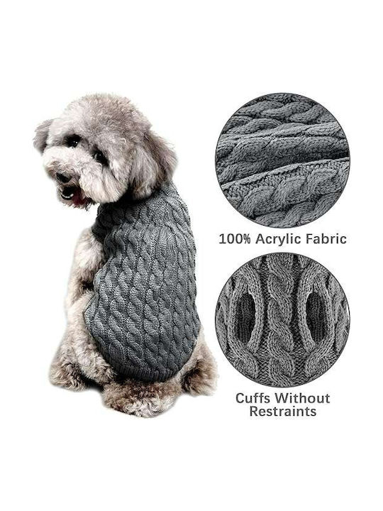 Dog Sweater Vest Soft Turtleneck Knitted Winter Crocheted Size M