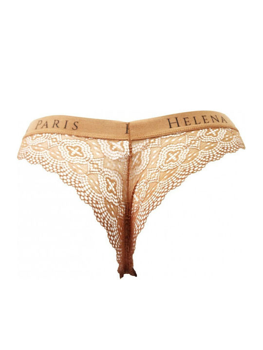 Damen Brasilien mit Spitze Orange
