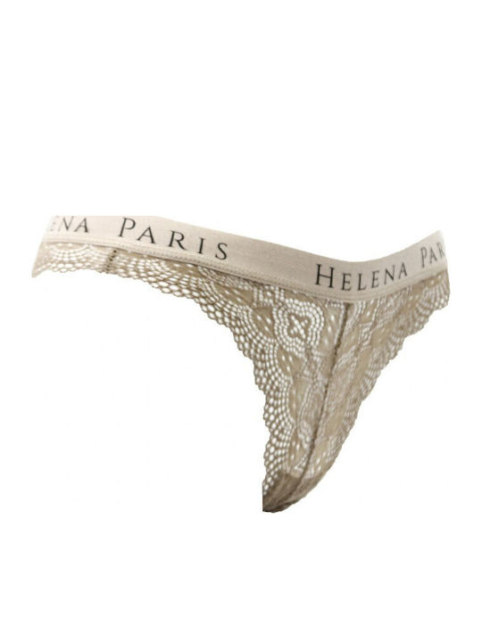 Damen Brasilien mit Spitze Beige