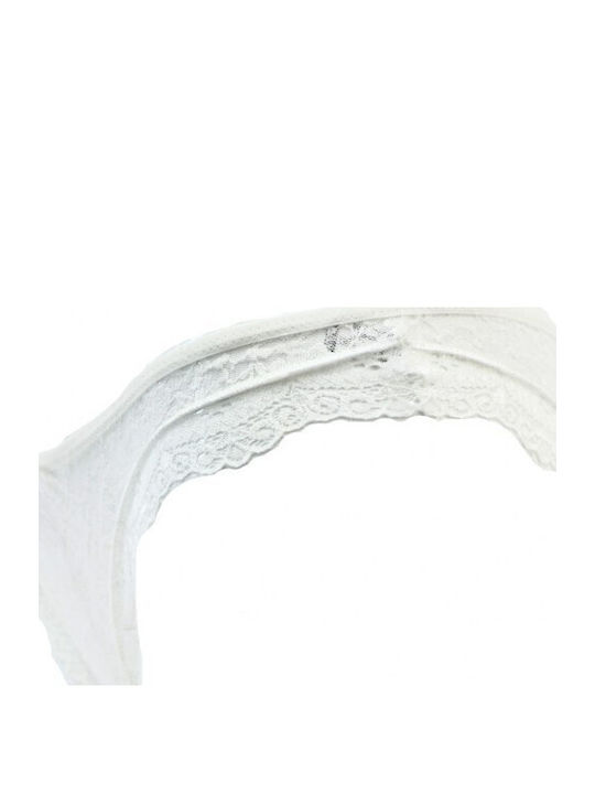 Damen Slip mit Spitze Weiß