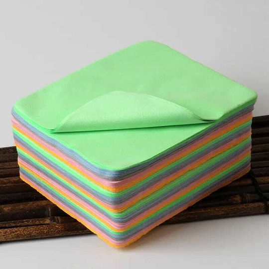 Glasses Cloth 14.5x17.5cm 4pcs Microfiber Mix Colors Glasses