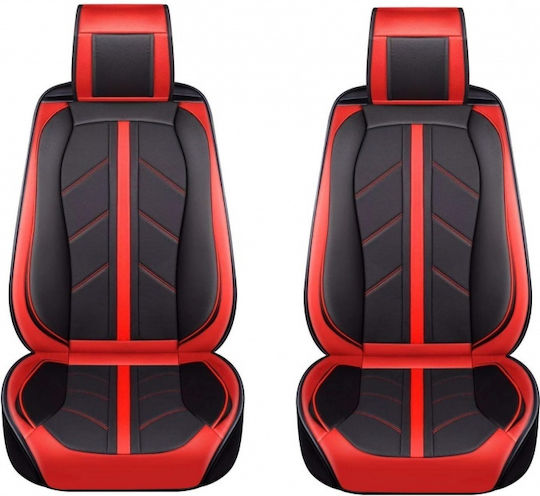 Set De Capace Din Piele 9 Piese Sport Roșu Negru