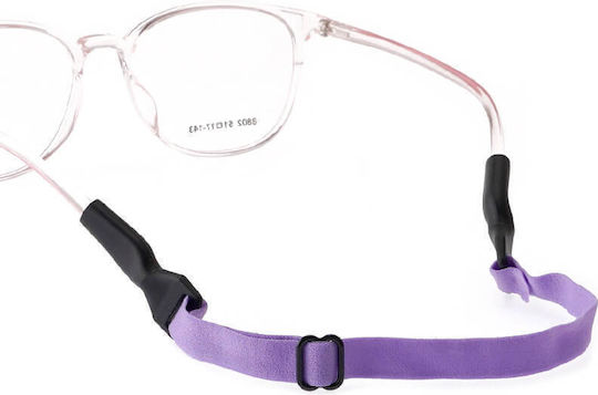 Verstellbares Elastisches Brillenband Silikonhaken Lila