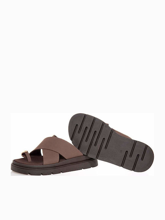Γυναικεία Σανδάλια Flatforms Καφέ
