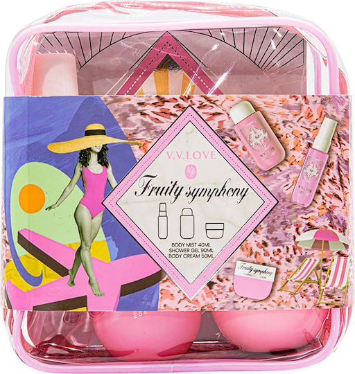 V.V.LOVE Fruity Symphony Σετ Περιποίησης για Ενυδάτωση & Καθαρισμό Σώματος 3τμχ