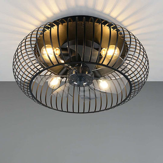 Trio Lighting Ventilator De Tavan 61cm Cu Lentile De Mărire Negru