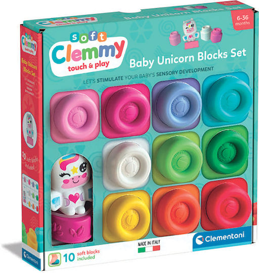 Baby Clementoni Building Blocks Soft Clemmy for 3+ Years 10 Pieces