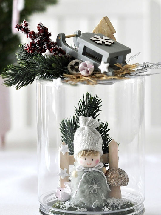 dpCraft Weihnachtskranz Dekoration 6Stück Weiß
