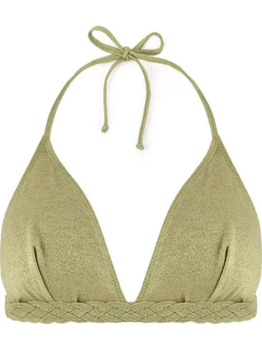 Bikini Triangle With Padding Gold