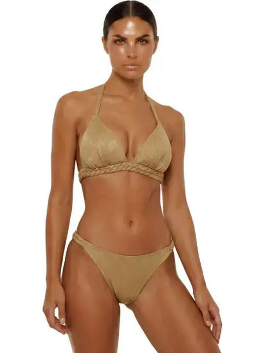 Bikini Triangle With Padding Gold