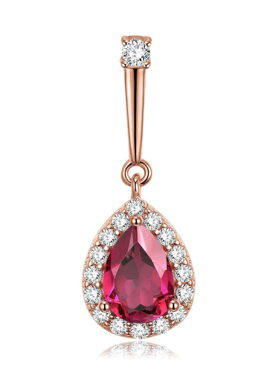 Trusky Necklace Made of Silver with Pink Zircon
