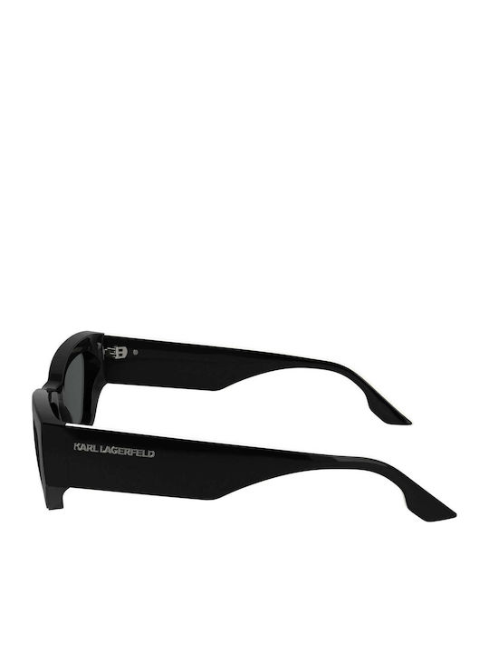 Karl Lagerfeld Unisex Sonnenbrillen mit Schwarzem Rahmen und Schwarzen Gläsern